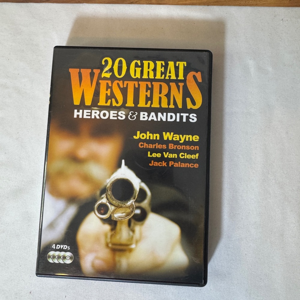 TGG Direct 20 Great‎ Westerns DVD Set Heroes & Bandits John Wayne 4-Disc